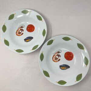 Ma Jilly Gumbo Bowls Set of 2‎ BIA Cordon Bleu Louisiana Seafood 9" NOLA Creole